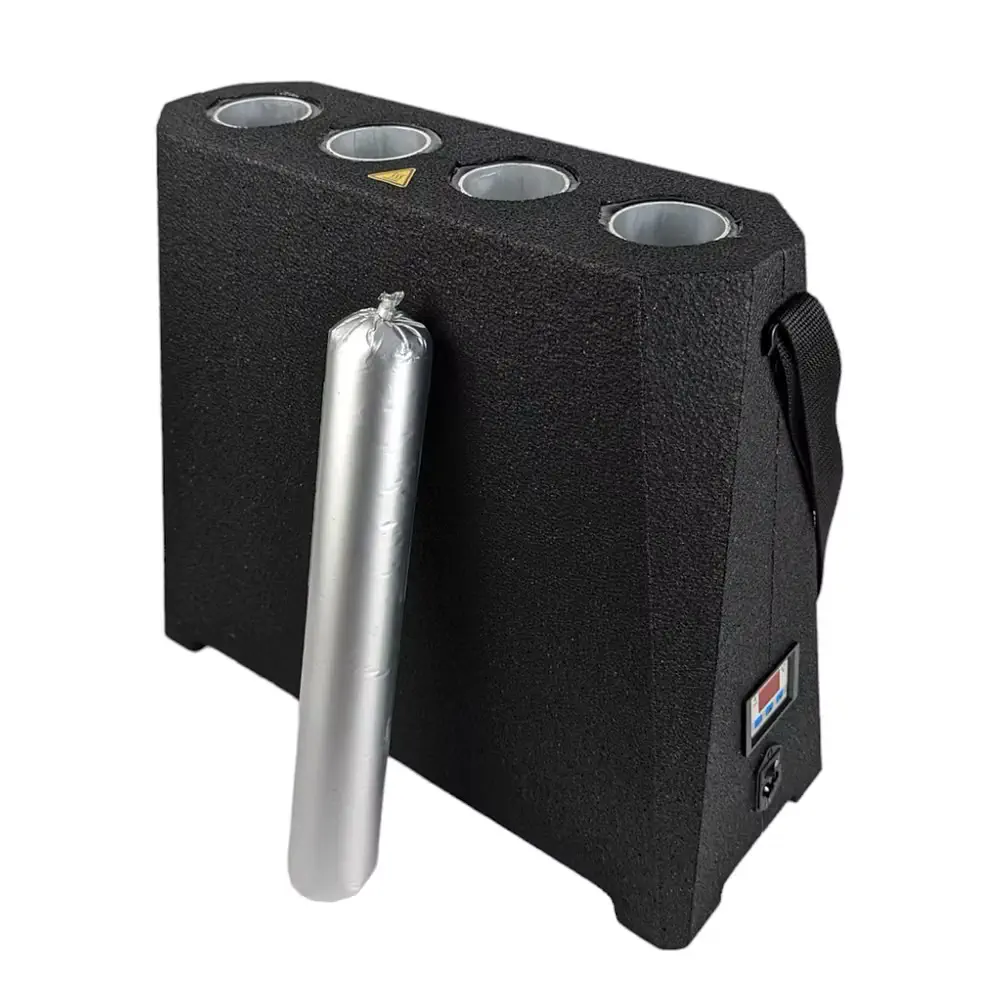 Folienbeutelheizer Vorderansicht mit geschlossenem Deckel