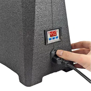 Einstellen des Folienbeutelvorwärmer-Temperaturreglers